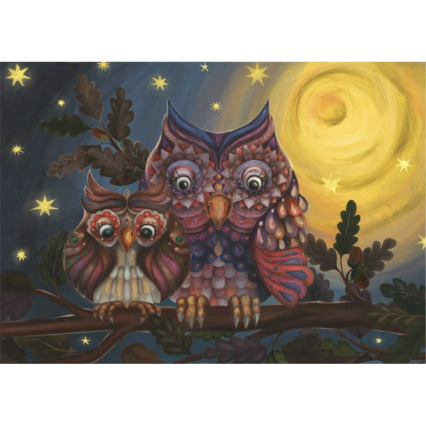 Puzzle 3000 Piece Wooden Jigsaw Puzzle-Colored owl-Jigsaw Wooden Puzzles,Puzzle for Adults,Gift for Any Occasions Unique Puzzles for Kids and Teenagers 